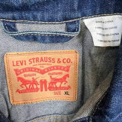 Levi's Type III Denim Jacket Mens XL Blue Medium Wash Western Trucker