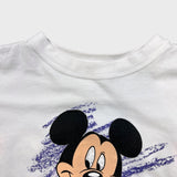 Vintage 90s Mickey Mouse T Shirt Mens Medium White Double Sided Disney Graphic Tee