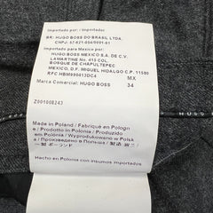 Hugo Boss Geno Dress Pants Mens 34x32 Slim Fit Charcoal Wool Blend Trouser