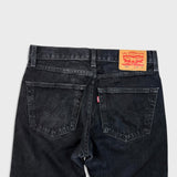 Levi's 505 Jeans Mens 30x30 Black Regular Fit Straight Leg Dark Wash Denim Pants