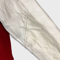 Vintage 90s Hard Rock Cafe Jacket Mens Small Red Varsity Letterman Bomber