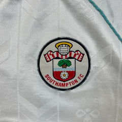 Vintage 1989/91 Hummel Southampton FC Away Shirt Mens Large White Draper Jersey