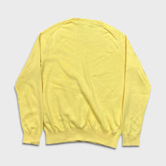 Polo Ralph Lauren Sweater Mens Small Yellow Pony V Neck Pullover
