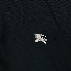 Burberry Brit Polo Shirt Mens XL Black Nova Check Tartan Preppy Tee
