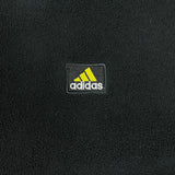 Vintage 90s Adidas Fleece Mens XL Black 3 Stripe Spell Out Full Zip Jacket