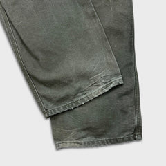 Carhartt B11 MOS Pant Mens 32x30 Green Loose Fit Washed Duck Workwear Dungaree