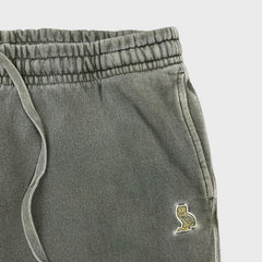 October's Very Own Sweatpants Mens Large Green OVO Faded Wash Taper Leg Jogger