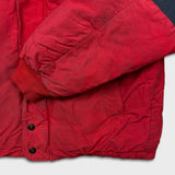 Vintage 90s Nautica Jacket Mens Large Red Full Zip Bomber Down Heavy Coat