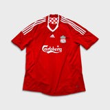 Vintage 2008/09 Adidas Liverpool Carlsberg Home Soccer Jersey Mens XL Red