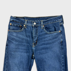 Levi's 514 Jeans Mens 32x32 Blue Slim Straight Fit Medium Wash Faded Denim Pants