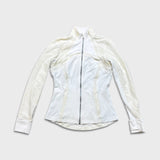 Lululemon Define Jacket Flocked Womens Size 8 White Full Zip Track Top