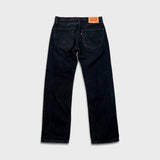 Levi's 505 Jeans Mens 30x30 Black Regular Fit Straight Leg Dark Wash Denim Pants