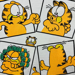 Vintage 90s Garfield Jim David T Shirt Mens Large While Single Stitch Cartoon