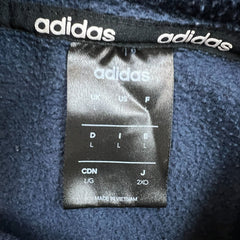 Adidas Hoodie Mens Large Blue Essentials Spell Out Hooded Sweater