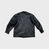 Vintage 90s Pelle Cuir Leather Jacket Mens 2XL Black Genuine Leather Quilted Lined