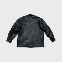 Vintage 90s Pelle Cuir Leather Jacket Mens 2XL Black Genuine Leather Quilted Lined