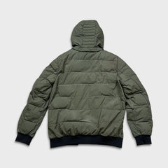 Moose Knuckles Heavy Jacket Mens Large Green Puffer Down Full Zip Coat