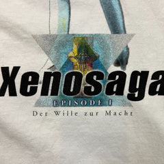 Vintage 2003 Namco Xenosaga T Shirt Mens XL White Episode 1 KOS-MOS Der Wille zur Macht Video Game Tee