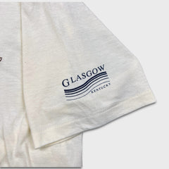 Vintage 80s Americana Glasgow Kentucky T Shirt Mens Large Biege Single Stitch USA