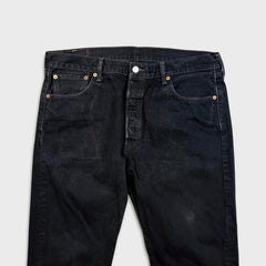 Levi's 501 Jeans Mens 36x36 Black Original Straight Leg Dark Wash Denim Pants