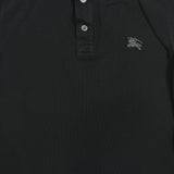 Burberry Brit Polo Shirt Mens XS Black Nova Check Tartan Preppy Tee