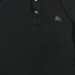 Burberry Brit Polo Shirt Mens XS Black Nova Check Tartan Preppy Tee