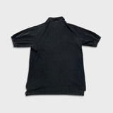 Vintage 90s Polo Ralph Lauren Shirt Mens Medium Black Pony Faded Distressed Short Sleeve