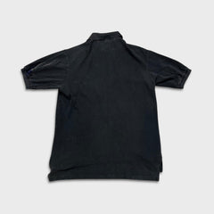 Vintage 90s Polo Ralph Lauren Shirt Mens Medium Black Pony Faded Distressed Short Sleeve