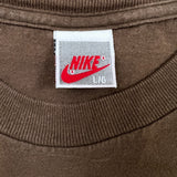 Vintage 90s Nike Sportswear T Shirt Mens Large Brown Big Swoosh Faded Tee