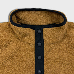 Carhartt Fleece Mens XL Brown Relaxed Fit T Snap Workwear Outdoor Jacket