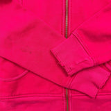 Lululemon Scuba Hoodie Womens Size 12 Pink Full Zip Distressed Hooded Sweater