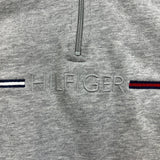 Tommy Hilfiger Sweatshirt Mens XS Gray 1/4 Zip Tommy Flag Pullover