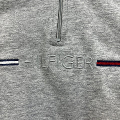 Tommy Hilfiger Sweatshirt Mens XS Gray 1/4 Zip Tommy Flag Pullover