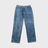 Vintage 90s Guess USA Jeans Mens 36x29 Blue Taper Leg Baggy Light Wash Denim Pants