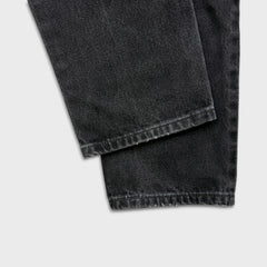 Vintage 90s Levi's 550 Jeans Mens 31x34 Black Relaxed Fit Tapered Leg Faded Dark Wash Denim Pants