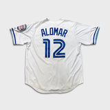 Vintage 2011 Majestic Roberto Alomar Toronto Blue Jays Hall of Fame Jersey Mens Large White MLB Baseball