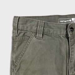 Carhartt Pants Mens 30x32 Green Double Knee Relaxed Fit Rugged Flex Workwear