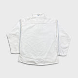 Vintage 90s Nike Athletics 1/4 Zip Sweatshirt Mens Medium White Swoosh Pullover