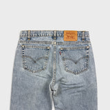 Vintage 90s Levi's 516 Jeans Mens 32x30 Blue Slim Fit Straight Leg Light Wash Denim Pants