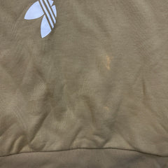 Adidas Hoodie Mens Large Beige Originals Multi Trefoil Pullover Hooded Sweater