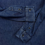 Lauren Ralph Lauren Long Sleeve Denim Shirt Womens Large Blue Dark Wash Oversized