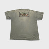 Vintage 90s Woolrich Trout Fishing T Shirt Mens XL Green USA Released Forgotten Tee