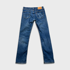 Levi's 511 Jean Mens 34x32 Blue Slim Fit Mid Rise Medium Wash Stretch Denim Pants