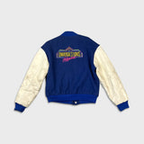 Vintage 90s Universal Studios Jacket Mens Medium Blue Hollywood Letterman USA Varsity