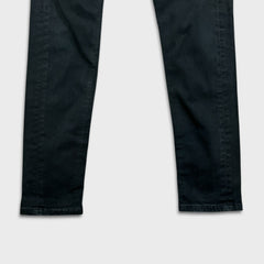 Levi's 510 Skinny Jeans Mens 30x30 Black Dark Wash Stretch Mid Rise Tapered Leg Denim Pants