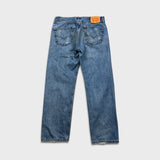 Levi's 505 Jeans Mens 34x30 Blue Regular Fit Straight Leg Medium Wash Denim Pants