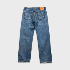 Levi's 505 Jeans Mens 34x30 Blue Regular Fit Straight Leg Medium Wash Denim Pants