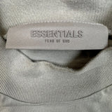 Fear of God Essentials T Shirt Mens Small Gray Rubberized Logo Short Sleeve Tee