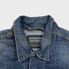 Levi's Type 3 Jean Jacket Mens Large Blue Dark Wash Denim Western Trucker