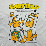 Vintage 90s Garfield Jim David T Shirt Mens Large While Single Stitch Cartoon